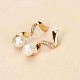 Elegant Pearl Rhinestone Jewelry Set 1 Pair Earrings 1 Pcs Necklace Women Jewelry Set