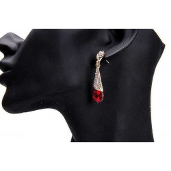 Elegant Rhinestone Ear Drop Fashion Multi Tangent Plane Gemstone Dangle Earring Ethnic Jewelry for