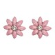 Elegant Rhinestones Colorful Flower Crystal Stud Earrings Gift for Women