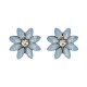 Elegant Rhinestones Colorful Flower Crystal Stud Earrings Gift for Women