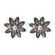 Elegant Rhinestones Colorful Flower Crystal Stud Earrings Gift for Women