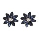 Elegant Rhinestones Colorful Flower Crystal Stud Earrings Gift for Women