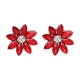 Elegant Rhinestones Colorful Flower Crystal Stud Earrings Gift for Women