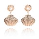 Elegant Shell Pearl Ear Drop Zinc Alloy Trendy Style Earring For Women