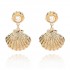 Elegant Shell Pearl Ear Drop Zinc Alloy Trendy Style Earring For Women