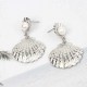 Elegant Shell Pearl Ear Drop Zinc Alloy Trendy Style Earring For Women