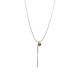 Elegant Silver Plated Crystal Tassel Pendant Simple Style Long Necklace Best Gift for Women