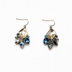 Elegant Style Crystal Ear Drop Colorful Gem Earring Jewelry For Women