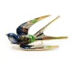 Elegant Swallow Bird Brooch Pins Colorful Enamel Rhinestone Ethnic Brooches Costume Jewelry