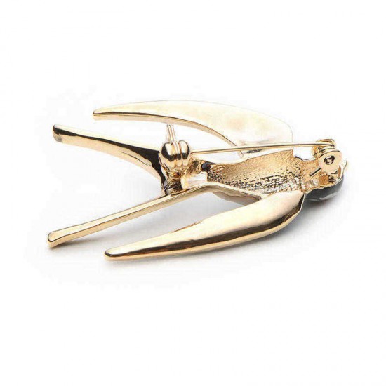 Elegant Swallow Bird Brooch Pins Colorful Enamel Rhinestone Ethnic Brooches Costume Jewelry