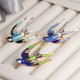 Elegant Swallow Bird Brooch Pins Colorful Enamel Rhinestone Ethnic Brooches Costume Jewelry