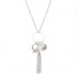 Elegant Women Necklace Silver Plated Artificial Pearl Tassel Pendant Long Necklace Gift for Girl