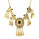 Elegant Women Statement Flower Jewelry Set Trendy Turquoise Party Jewelry for Female