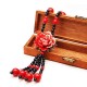 Ethnic Artificial Jade Flower Resin Paint Beads Necklace Jewelry