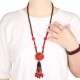 Ethnic Artificial Jade Flower Resin Paint Beads Necklace Jewelry