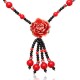 Ethnic Artificial Jade Flower Resin Paint Beads Necklace Jewelry