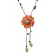 Ethnic Body Jewelry Leather Flower Tassel Long Necklace Waist Chain Belt for Women