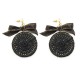 Ethnic Bowknot Round Plate Charm Dangle Earrings Braided Vintage Piercing Stud Earring for Women