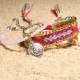 Ethnic Double Layer Anklets Beach Retro Weaving Women Anklet