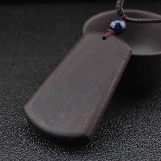 Ethnic Ebony Wood Necklace Vintage Black Long Style Necklace Sweater Necklace For Women