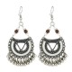 Ethnic Exaggerated Multielement Triangle Fan Shaped Retro Tassel Drop Earring for Women