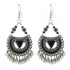 Ethnic Exaggerated Multielement Triangle Fan Shaped Retro Tassel Drop Earring for Women