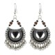 Ethnic Exaggerated Multielement Triangle Fan Shaped Retro Tassel Drop Earring for Women