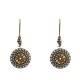 Ethnic Geometric Flower Ear Drop Earring Vintage Gold Dangle Earrings for Women