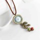 Ethnic Handmade Beads Pendant  Necklace Irregular Geometric Leaves Charm Necklace Jewelry For Women