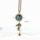 Ethnic Handmade Beads Pendant  Necklace Irregular Geometric Leaves Charm Necklace Jewelry For Women