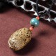 Ethnic Handmade Bodhi Pendant Necklace Long-Style Stone Sweater Necklace Unisex