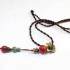 Ethnic Handmade Pendant Necklace Round Beaded Flower Charm Necklace Vintage Jewelry for Women