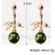 Ethnic Jewelry Dangle Earring Luxury 14K Gold Plated Agate Bamboo Shape Piercing Earrings for Women