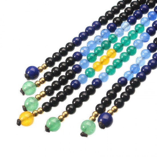 Ethnic Necklace Vintage Beads Blue Jade Necklace Wholesale for Women