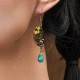 Ethnic Palace Flower Earrings Vintage Alloy Ear Drop Earring For Women Bronzer Alloy Earrings