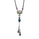 Ethnic Retro Necklace Vintage Jade Beads Rope Long Necklace For Women