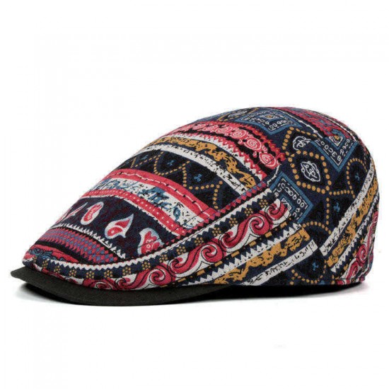 Ethnic Style Cotton And Linen Thin Breathable Visor Hat Vintage Chinese Style Cap Beret Caps