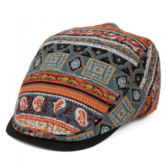 Ethnic Style Cotton And Linen Thin Breathable Visor Hat Vintage Chinese Style Cap Beret Caps