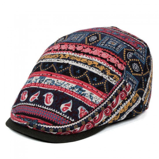 Ethnic Style Cotton And Linen Thin Breathable Visor Hat Vintage Chinese Style Cap Beret Caps