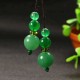 Ethnic Style Necklace Flower Jade Rope Retro Necklace for Women