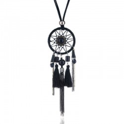 Ethnic Tassels Pendant Long Necklace Dream Net Velvet Chain Charm Necklace Vintage Jewelry for Women