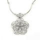 Ethnic Tibetan Hollow Flower Pendant Necklace Antique Silver Necklace Sweater Necklace For Women