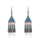 Ethnic Triangle Antique Gold Earring Vintage Alloy Tassels Dangle Earrings for Women