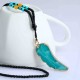 Ethnic Unisex Long Necklace Natural Stone Pendant Turquoise Beaded Sweater Necklaces