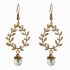 Ethnic Wicker Branches Ear Drop Earrings Quartz Jade Long Style Earring For Women