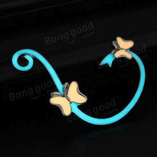 European Creative Luminous Ear Clip Animal Flower Wrap Earring Cuff