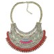 European Multilayer Crystal Rhinestone Statement Choker Necklace