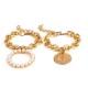 Exaggerated Crab Pearl Bracelet Hallow Metal Chain Bracelet Punk Multi Layer Bracelet For Women