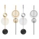 Exaggerated Natural Shell Round Ear Drop Asymmetric Earrings