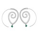 Exaggerated Spiral Drop Shape Big Circle Hoop Gold Silver Conch Earring Gift for Her